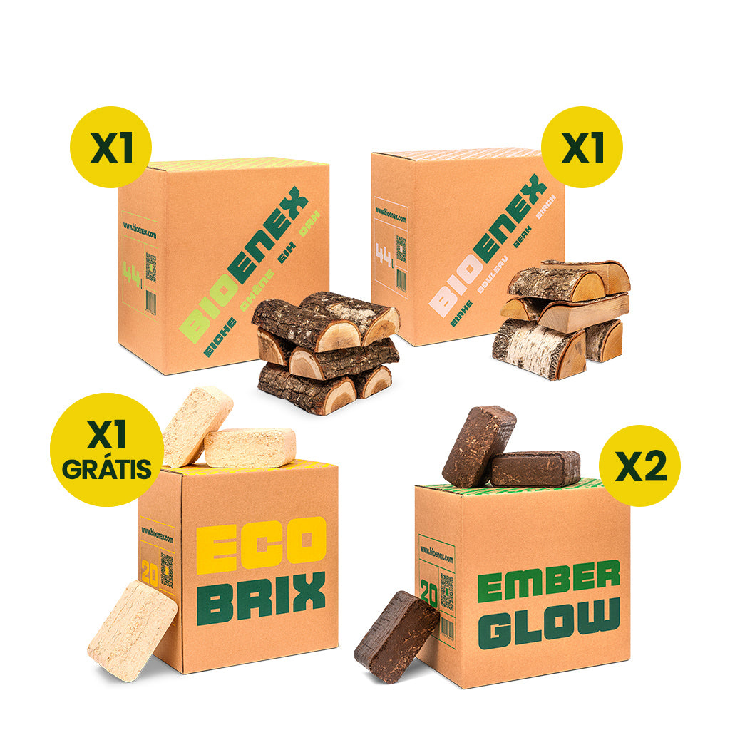 Pack de Madeira Dura e Briquetes